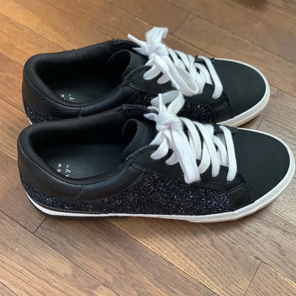 A new day Navy blue sparkle lace up sneaker.